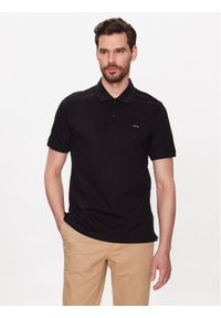 Calvin Klein Polo K10K111196 Czarny Slim Fit. Typ kołnierza: polo. Kolor: czarny. Materiał: bawełna