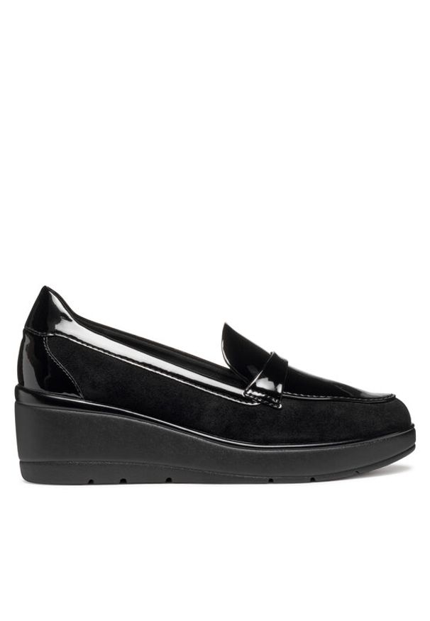 Geox Półbuty D Ilde D46RAB 02202 C9999 Czarny. Kolor: czarny. Materiał: zamsz, skóra