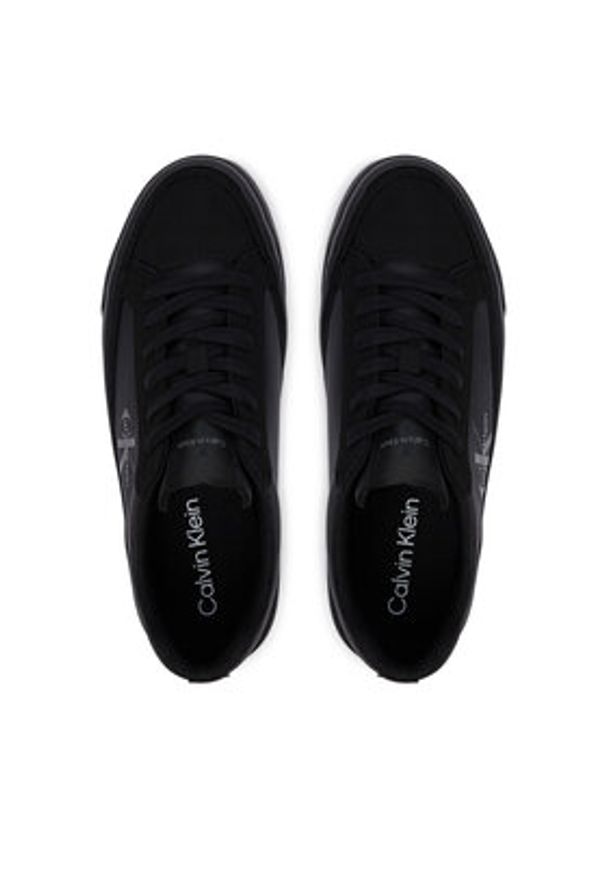 Calvin Klein Sneakersy Vulc Flatf Laceup Ny-Su HW0HW03086 Czarny. Kolor: czarny. Materiał: materiał