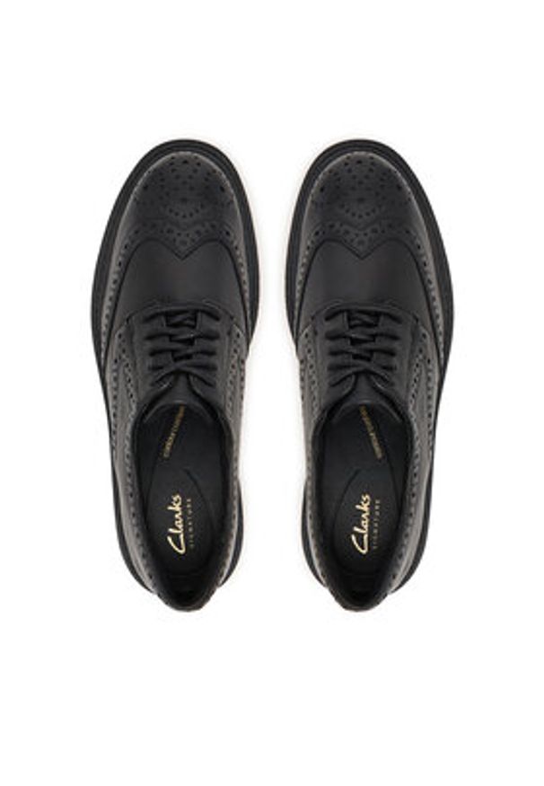 Clarks Oxfordy Orinoco3 Derby 26183170 Czarny. Kolor: czarny. Materiał: skóra