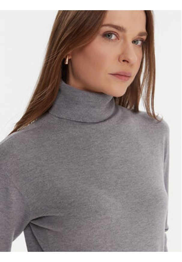 Kontatto Golf 3M0823C Szary Regular Fit. Typ kołnierza: golf. Kolor: szary. Materiał: syntetyk