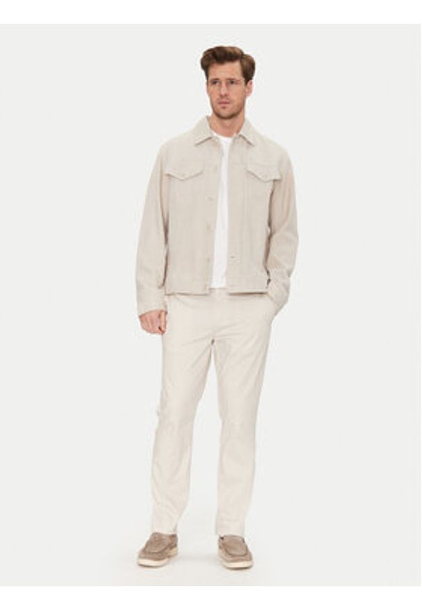 Tom Tailor Spodnie materiałowe 1044711 Beżowy Regular Fit. Kolor: beżowy. Materiał: bawełna