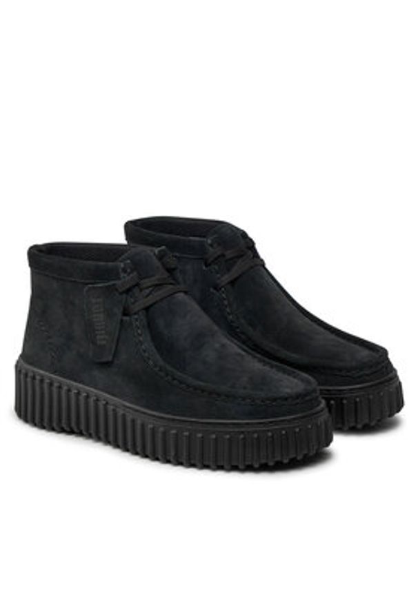 Clarks Trzewiki Torhill Moss 26179360 Czarny. Kolor: czarny. Materiał: zamsz, skóra