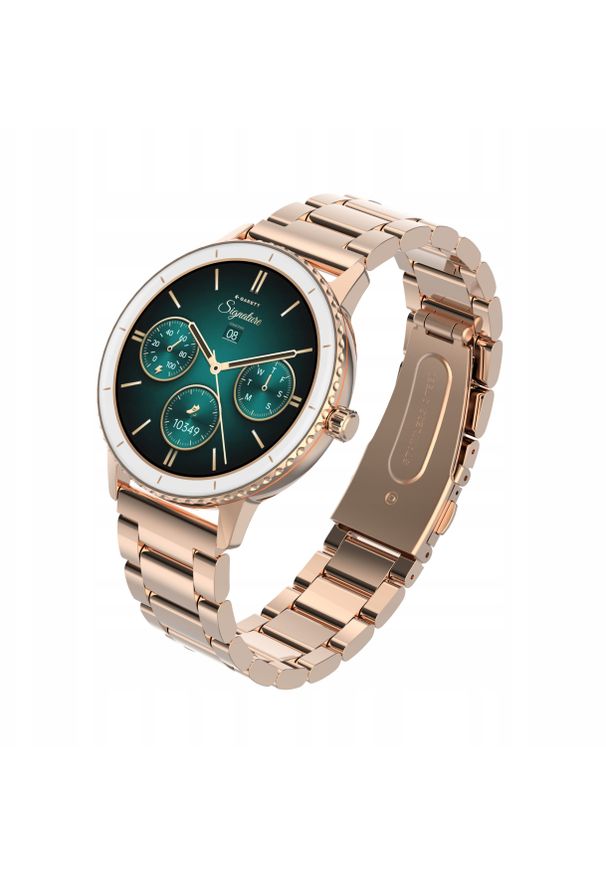 GARETT - Smartwatch Garett Smartwatch damski Garett 5904238485071 różowe złoto bransoleta. Rodzaj zegarka: smartwatch. Kolor: złoty, wielokolorowy, różowy