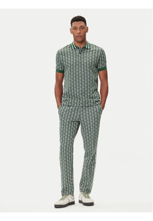 Lacoste Polo DH1417 Zielony Regular Fit. Typ kołnierza: polo. Kolor: zielony. Materiał: syntetyk