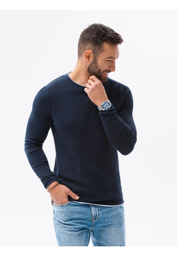Niebieski sweter Ombre Clothing na co dzień, klasyczny