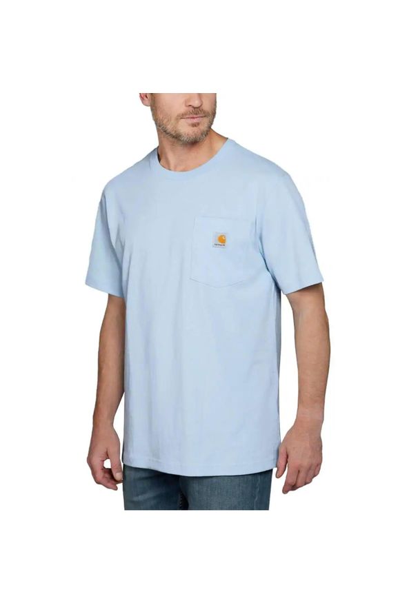 Koszulka sportowa męska T-shirt Carhartt Heavyweight Pocket K87. Kolor: niebieski