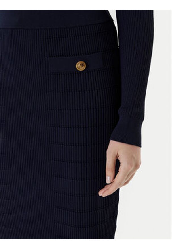 Guess Spódnica mini W5YD66 Z0130 Granatowy Slim Fit. Kolor: niebieski. Materiał: wiskoza