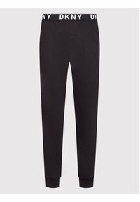 DKNY Spodnie dresowe N5_6737_DKY Czarny Regular Fit. Kolor: czarny. Materiał: bawełna #5