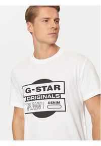 G-Star RAW - G-Star Raw T-Shirt Originals D25443-8415 Biały Regular Fit. Kolor: biały. Materiał: bawełna #4
