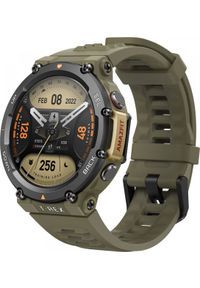 AMAZFIT - Zegarek sportowy Amazfit T-Rex 2 Zielony (W2170OV5N). Kolor: zielony. Styl: sportowy