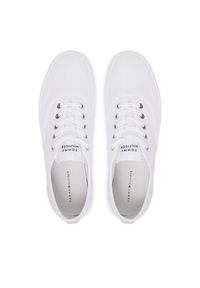 TOMMY HILFIGER - Tommy Hilfiger Tenisówki Th Vulc Cup Long Lace Canvas FM0FM05874 Biały. Kolor: biały. Materiał: materiał #3