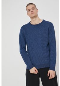 medicine - Medicine - Sweter bawełniany Basic. Okazja: na co dzień. Kolor: niebieski. Materiał: bawełna. Wzór: ze splotem. Styl: casual #8