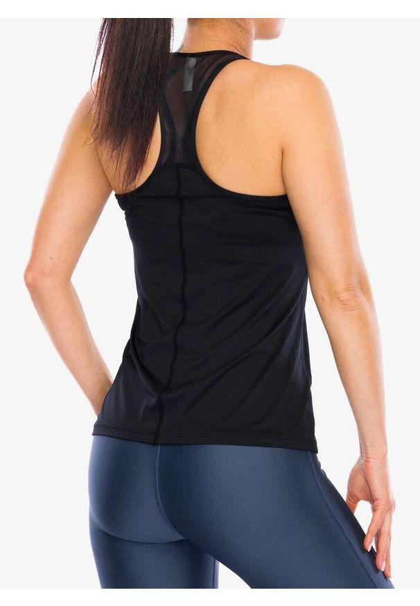 Top damski Under Armour Tech Mesh Racer Tank. Kolor: czarny. Materiał: mesh. Sport: fitness
