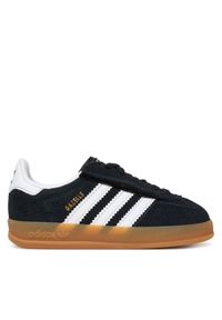 Adidas - adidas Sneakersy Gazelle Indoor Comfort Closure Elastic Lace IH9131 Czarny. Kolor: czarny. Materiał: skóra, zamsz. Model: Adidas Gazelle #1