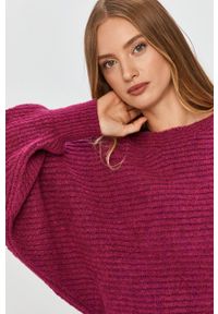 Answear Lab - Sweter. Kolor: różowy. Długość rękawa: długi rękaw. Długość: długie. Styl: wakacyjny #4