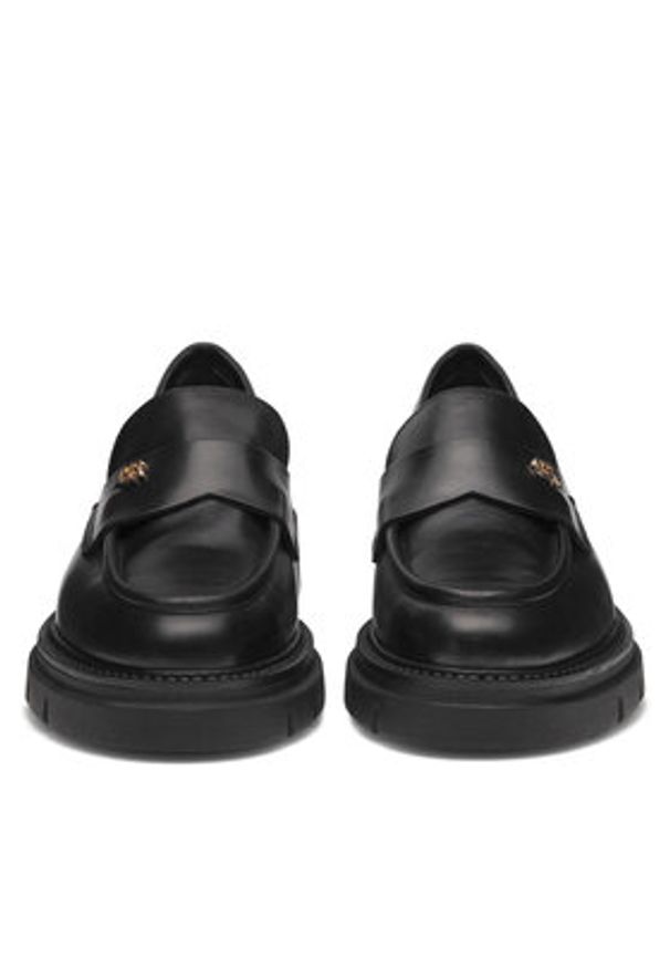 Gino Rossi Loafersy GRACE-I23-26372PE Czarny. Kolor: czarny. Materiał: skóra
