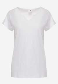 Renee - Biały T-shirt Amarhyse. Okazja: na co dzień. Kolor: biały. Materiał: materiał, bawełna. Długość rękawa: krótki rękaw. Długość: krótkie. Wzór: aplikacja. Styl: casual #3