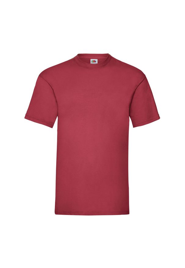 FRUIT OF THE LOOM - Koszulka Unisex Dla Dorosłych Valueweight. Kolor: czerwony. Sport: turystyka piesza