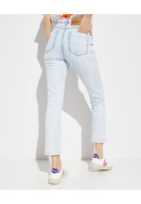 ONETEASPOON - Niebieskie jeansy Awesome Baggies High Waist. Stan: podwyższony. Kolor: niebieski. Wzór: aplikacja
