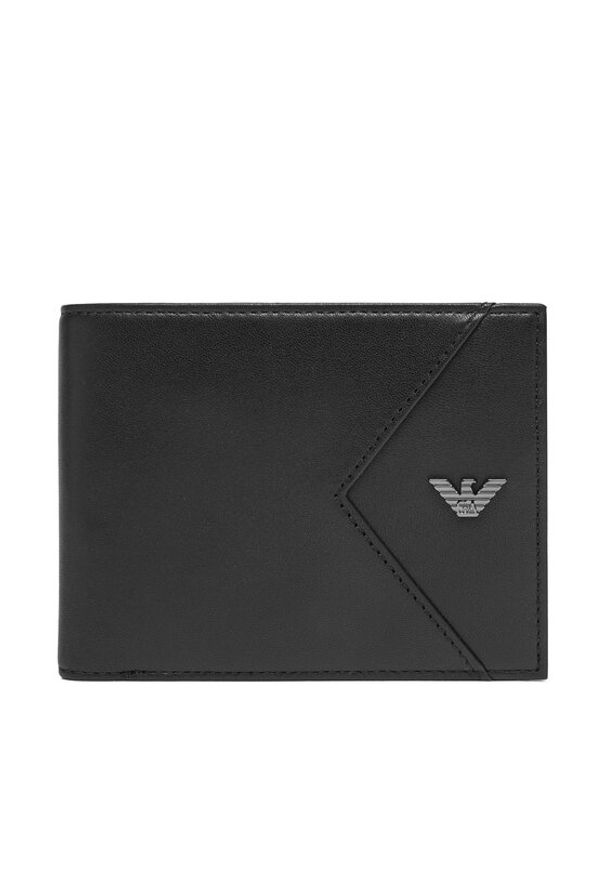 Emporio Armani Portfel męski EM003601 AF19365 UC001 Czarny. Kolor: czarny. Materiał: skóra