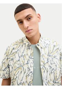 Jack & Jones Koszula Joshua 12271089 Écru Wide Fit. Kolor: kremowy. Materiał: bawełna #2