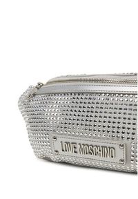 Love Moschino - LOVE MOSCHINO Saszetka nerka JC4137PP1MLL196B Srebrny. Kolor: srebrny. Materiał: materiał