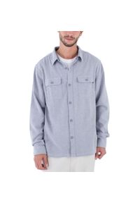 Hurley - Kurtka HURLEY SANTA CRUZ TWILL FLANNEL Szary. Kolor: szary. Materiał: tkanina
