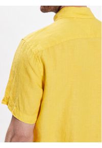 TOMMY HILFIGER - Tommy Hilfiger Koszula Pigment Dyed MW0MW30916 Żółty Regular Fit. Kolor: żółty. Materiał: len #5