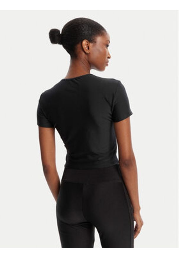 Versace Jeans Couture T-Shirt 79HAH6A2 N0008 Czarny Slim Fit. Kolor: czarny. Materiał: syntetyk