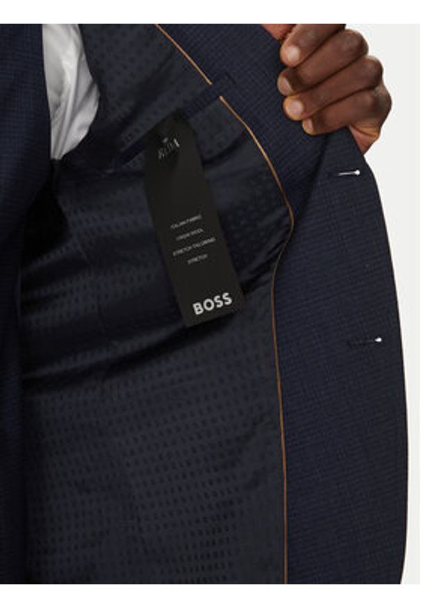 BOSS Garnitur Jeckson 50540768 Granatowy Regular Fit. Kolor: niebieski. Materiał: wełna