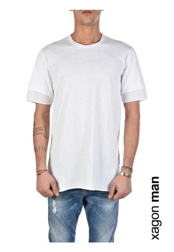 Xagon Man T-shirt "Oversize" | 2J19005 | Mężczyzna | Biały. Kolor: biały. Materiał: bawełna. Długość rękawa: krótki rękaw