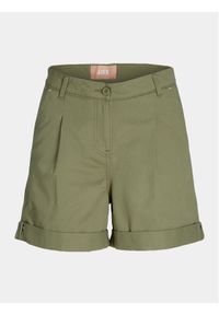 JJXX Szorty materiałowe Maddy 12253014 Zielony Loose Fit. Kolor: zielony. Materiał: bawełna