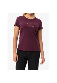 Koszulka z nadrukiem damska Vaude Cyclist T-Shirt V. Kolor: czerwony. Wzór: nadruk