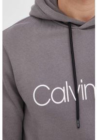 Calvin Klein - Bluza bawełniana. Okazja: na co dzień. Kolor: szary. Materiał: bawełna. Wzór: nadruk. Styl: casual #5