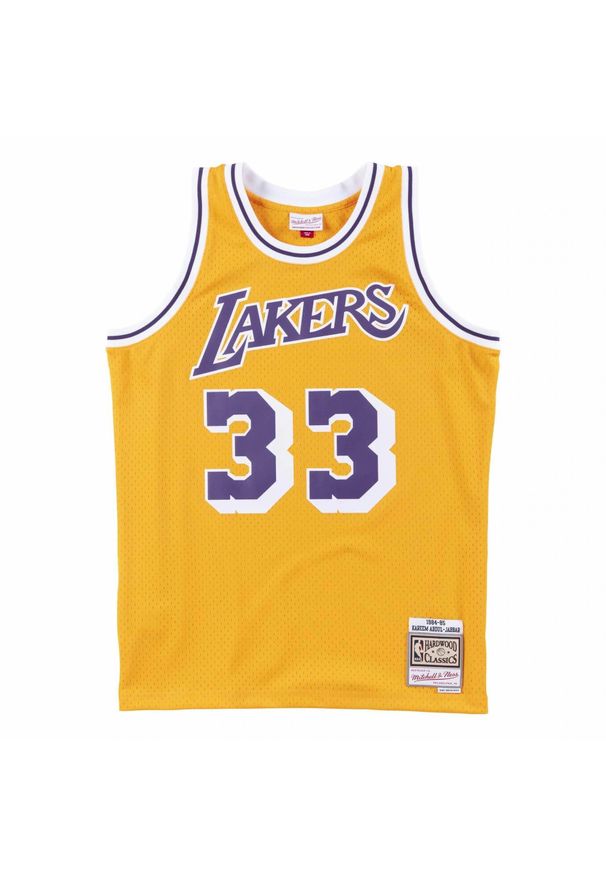 Mitchell & Ness - Koszulka NBA Los Angeles Lakers Swingman Kareem Abdul-Jabbar. Kolor: żółty. Sport: koszykówka