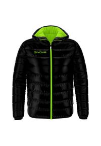 Kurtka Sportowa Givova Olanda 2XL - Wygodna i Odporna. Typ kołnierza: kaptur. Kolor: czarny. Materiał: puch. Sport: turystyka piesza