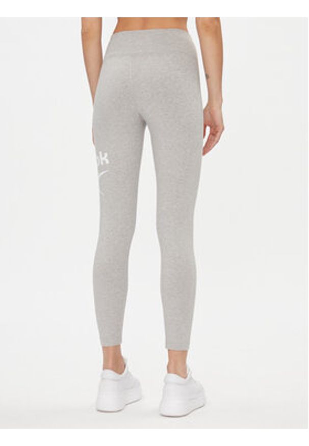 Reebok Legginsy Identity Logo Leggings HT6195 Szary. Kolor: szary. Materiał: bawełna