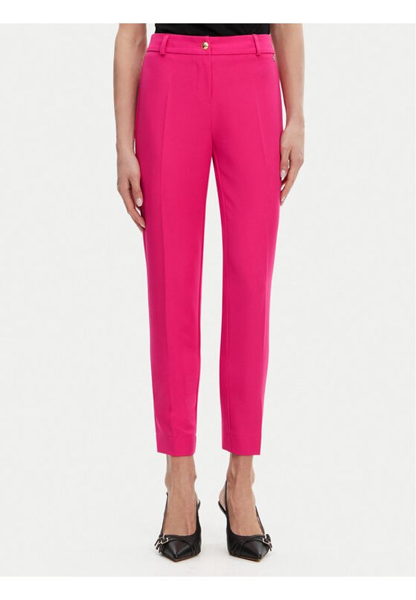 Maryley Spodnie materiałowe 25EB52Z/M24/43AL Różowy Regular Fit. Kolor: różowy. Materiał: syntetyk