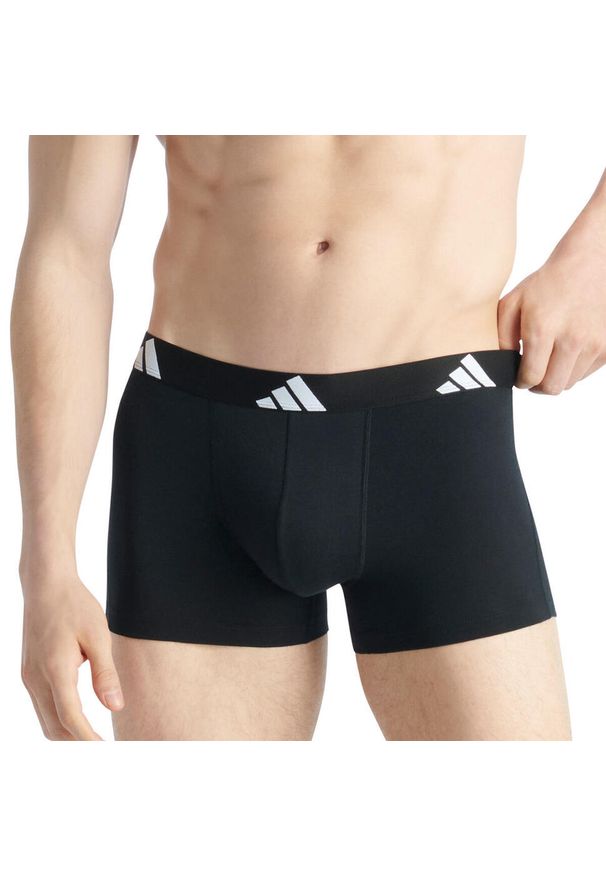 Adidas - Bokserki Active Flex Cotton 10 pak. Kolor: czarny. Materiał: bawełna, elastan