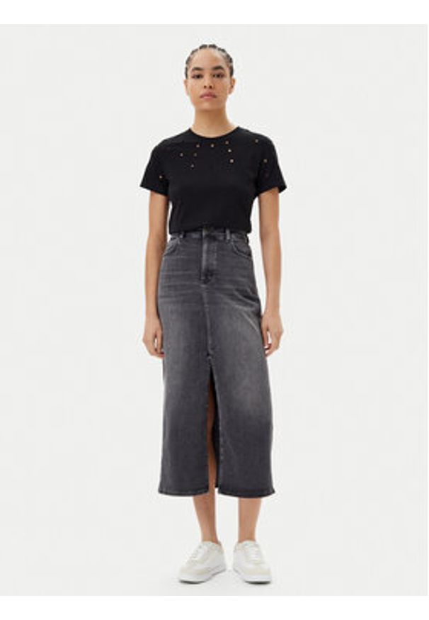 Silvian Heach T-Shirt GPP25070TS Czarny Regular Fit. Kolor: czarny. Materiał: bawełna