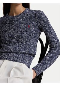 Polo Ralph Lauren Sweter 211947924002 Granatowy Slim Fit. Typ kołnierza: polo. Kolor: niebieski. Materiał: bawełna #3