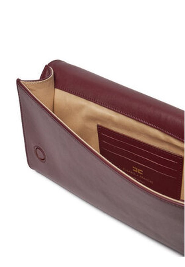 Elisabetta Franchi Torebka BS-76N-47E2-V450 Bordowy. Kolor: czerwony. Materiał: skórzane