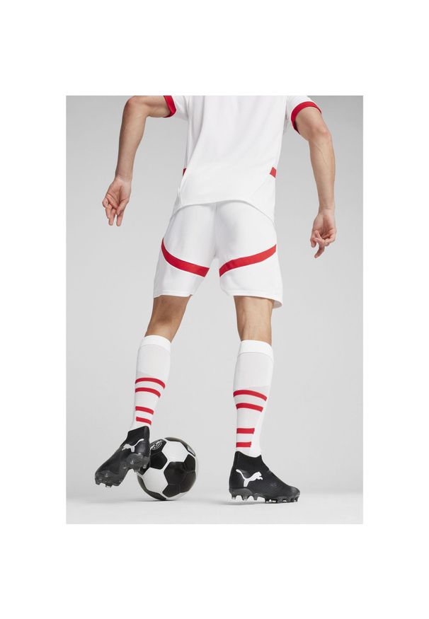 Puma - Szorty RB Leipzig 2024/25. Kolor: biały, czerwony, wielokolorowy. Sport: piłka nożna