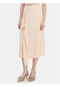 BOSS Spódnica midi Vemuth 50552076 Różowy Regular Fit. Kolor: różowy. Materiał: wiskoza #1
