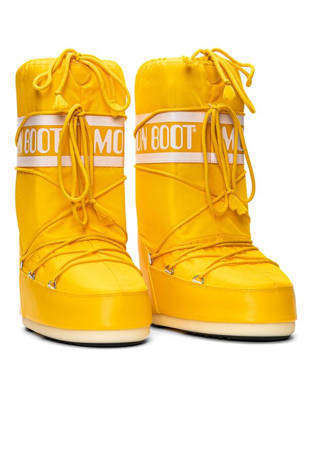 Śniegowce damskie żółte Moon Boot Nylon Yellow. Kolor: żółty. Materiał: nylon. Sezon: lato, zima