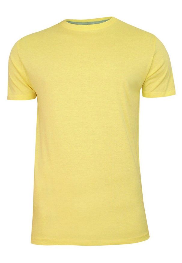 Żółty Bawełniany T-Shirt Męski Bez Nadruku -Brave Soul- Koszulka, Krótki Rękaw, Basic. Okazja: na co dzień. Kolor: wielokolorowy, złoty, żółty. Materiał: bawełna. Długość rękawa: krótki rękaw. Długość: krótkie. Sezon: wiosna, lato. Styl: casual