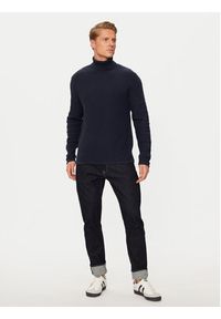 Jack & Jones Golf Cooper 12259310 Granatowy Regular Fit. Typ kołnierza: golf. Kolor: niebieski. Materiał: bawełna #3