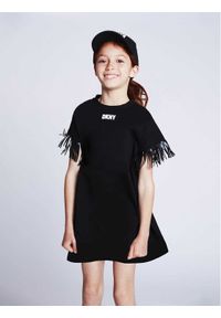 DKNY Sukienka codzienna D32880 S Czarny Regular Fit. Okazja: na co dzień. Kolor: czarny. Materiał: bawełna. Typ sukienki: proste. Styl: casual #1