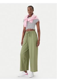 Roxy Spodnie materiałowe Lekeitio Break ERJNP03545 Zielony Wide Leg. Kolor: zielony. Materiał: len, wiskoza #2